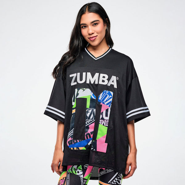 Dale-Z Oversized Sports Jersey - Bold Black Z3T000444