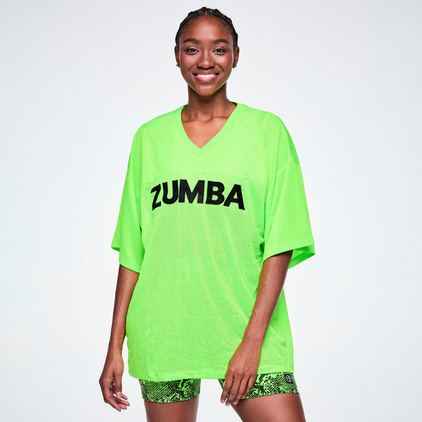 Ultrabright Long Sleeve Mesh Crop Top - Green  Z3T000467