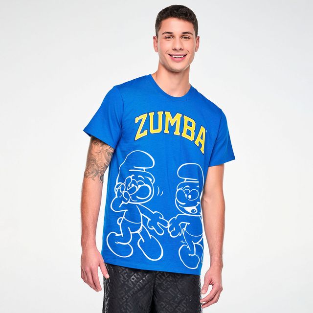 Zumba X The Smurfs Unisex Crew Neck Tee -  True Blue Z3T000458