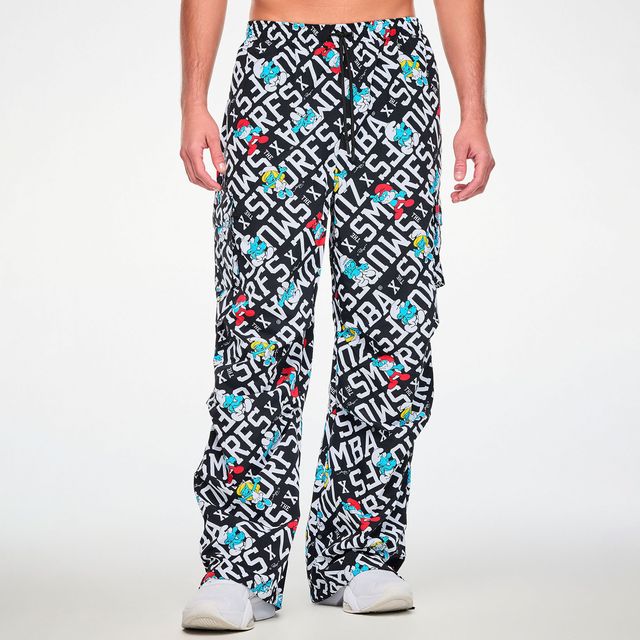Zumba X The Smurfs Woven Oversized Cargo Pants - Bold Black Z1B000952