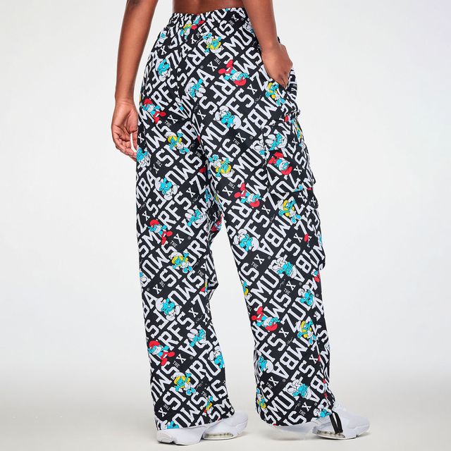 Zumba X The Smurfs Woven Oversized Cargo Pants - Bold Black Z1B000952