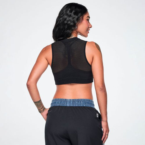 Dale-Z Mesh Double Layer Bra - Bold Black Z1T001309