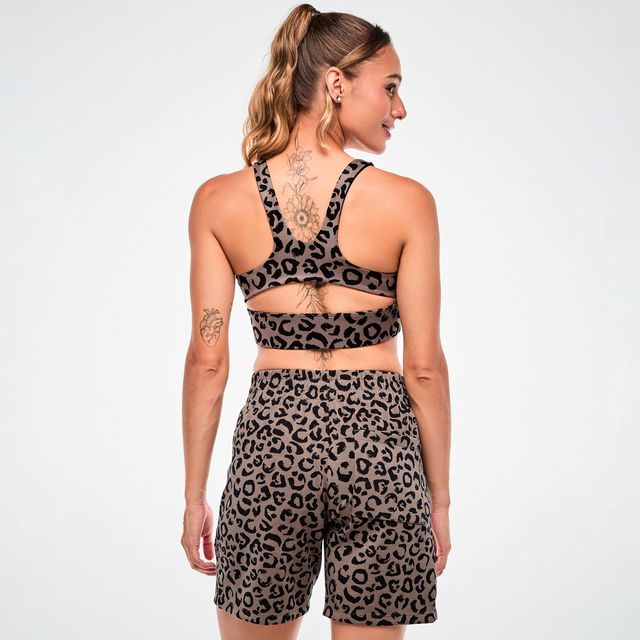 Zumba Scoop Neck Bra - Mocha/Black Z1T001363