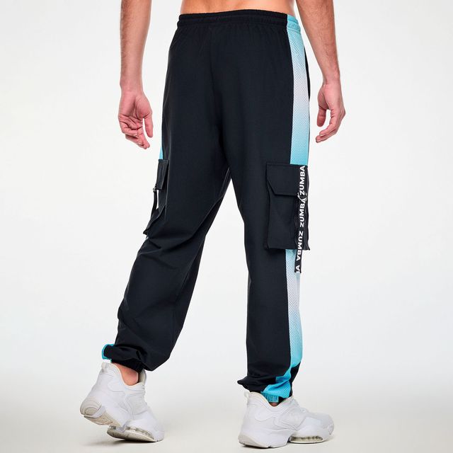 Zumba X The Smurfs Men's Woven Cargo Pants - Bold Black Z2B000122