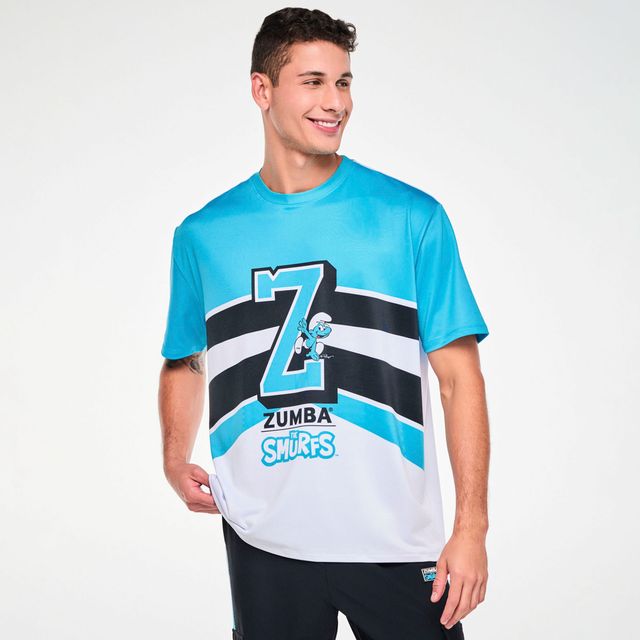 Zumba X The Smurfs Men's Mesh Top - Blue/White Z2T000170