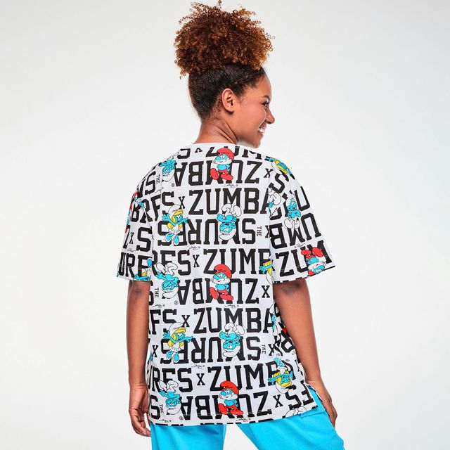 Zumba X The Smurfs Unisex Oversized Top - Wear It Out White Z3T000457