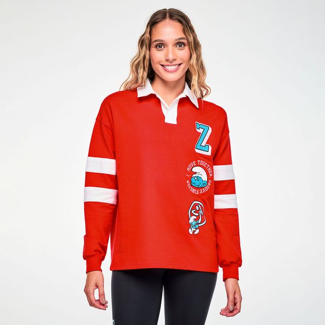 Zumba X The Smurfs Long Sleeve Polo -  Fuego Red Z1T001360