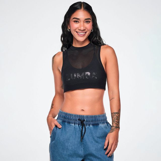 Dale-Z Mesh Double Layer Bra - Bold Black Z1T001309