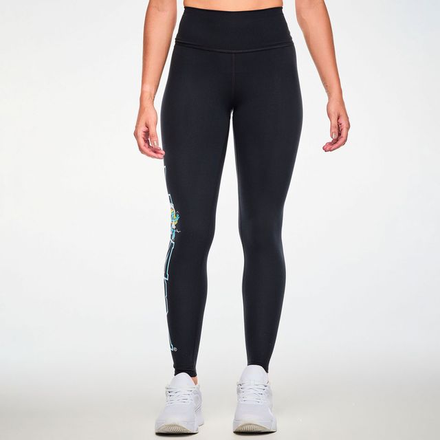 Zumba X The Smurfs High Waisted Ankle Leggings - Bold Black Z1B000948