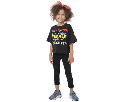 Zumba ZW Juniors Daughter Crop Top - Bold Black J1T000001