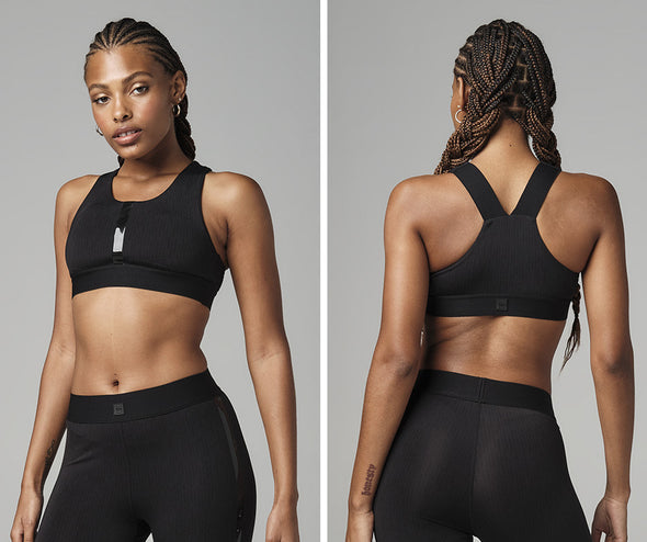 Strong ID Printed Scoop Racerback Bra - Black S1T000005