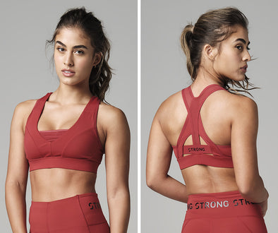 Strong ID Strong Nation Make The Cut Layered Bra - Red S1T000007