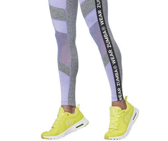 Zumba ZW High Waisted Panel Ankle Leggings - Orchid Z1B000010
