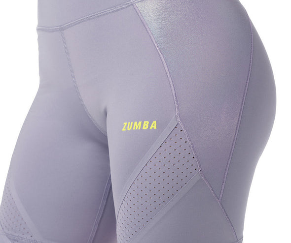 Zumba Futuristic High Waisted Biker Shorts - Orchid Z1B000050 size XS