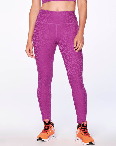 Zumba Prep High Waisted Ankle Leggings - Purple / Black Z1B000128