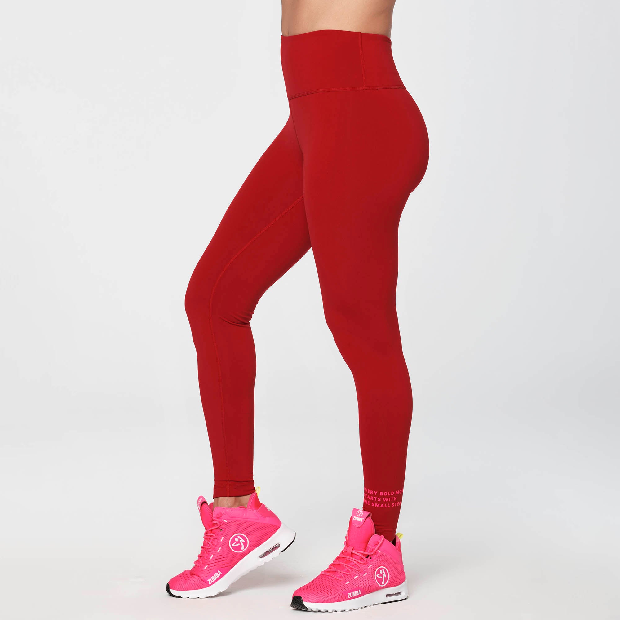 Zumba Happy Never Looked Better High Waisted Ankle Leggings 