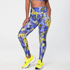 Zumba Happy High Waisted Ankle Leggings - Purple / Gumball Z1B000159