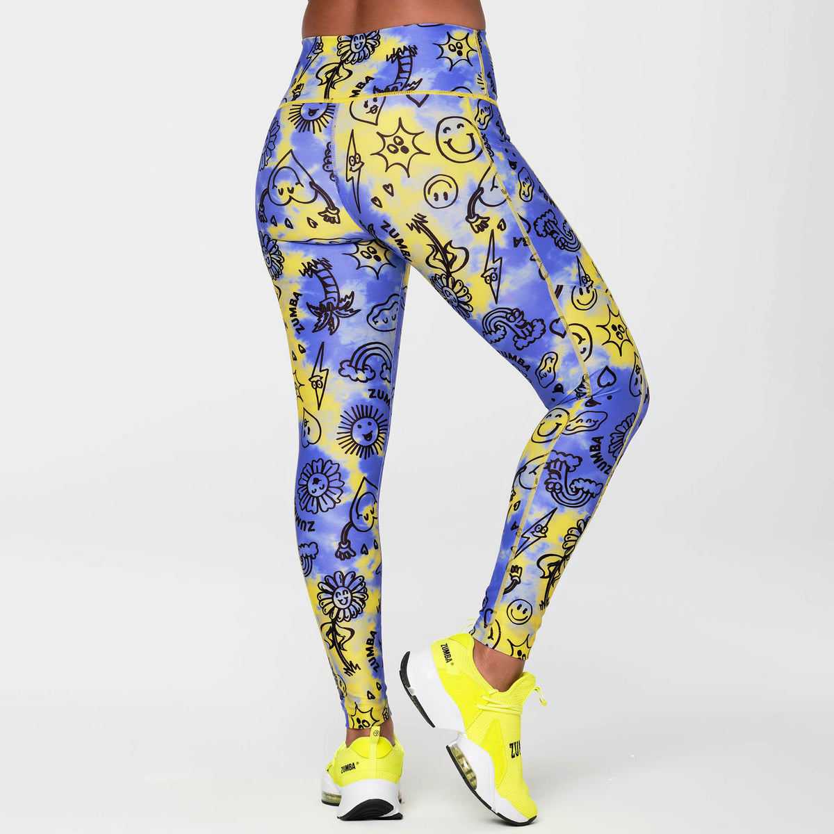 Zumba Happy High Waisted Ankle Leggings - Purple / Gumball Z1B000159