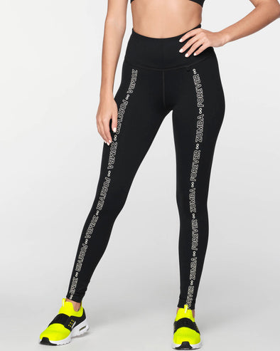 Glow With The Flow High Waisted Ankle Leggings - Bold Black / Burgundy –  Natysports