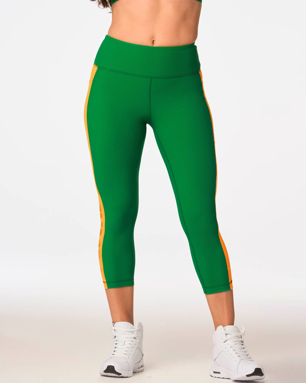 Destination Zumba Crop Leggings   - Groovin' Green /  Sea Me Stuntin' Z1B000205
