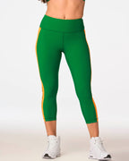Destination Zumba Crop Leggings   - Groovin' Green /  Sea Me Stuntin' Z1B000205
