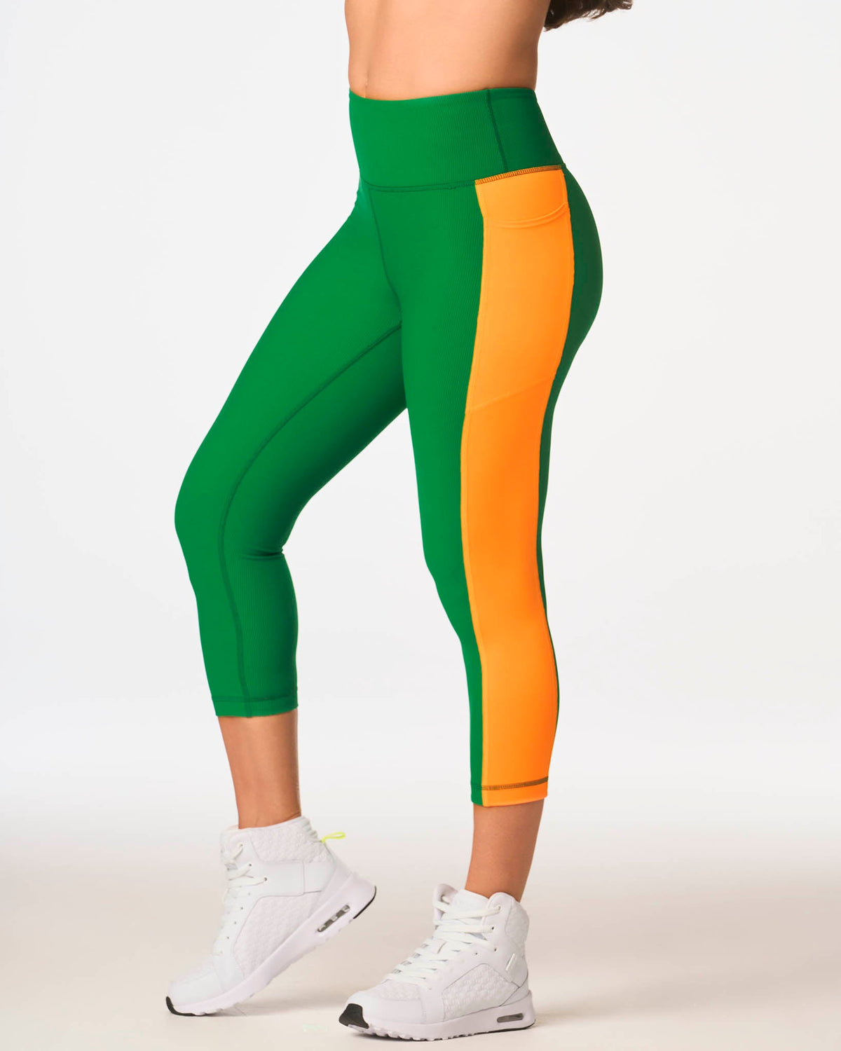 Destination Zumba Crop Leggings   - Groovin' Green /  Sea Me Stuntin' Z1B000205