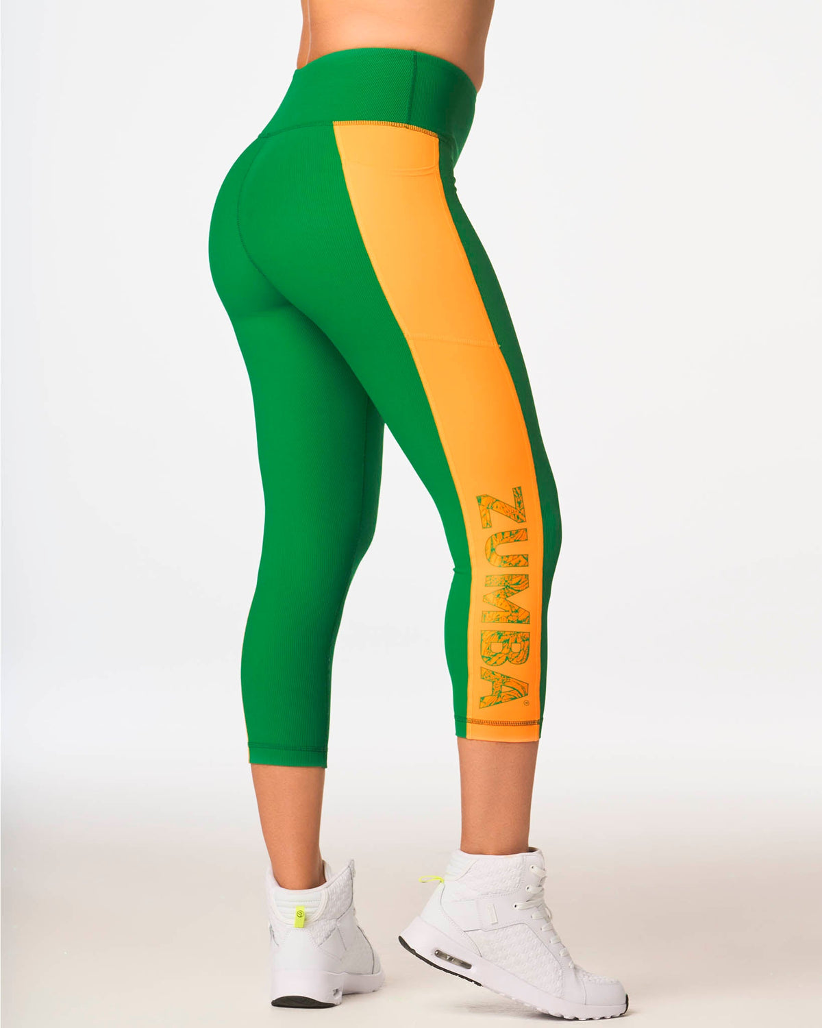 Destination Zumba Crop Leggings   - Groovin' Green /  Sea Me Stuntin' Z1B000205