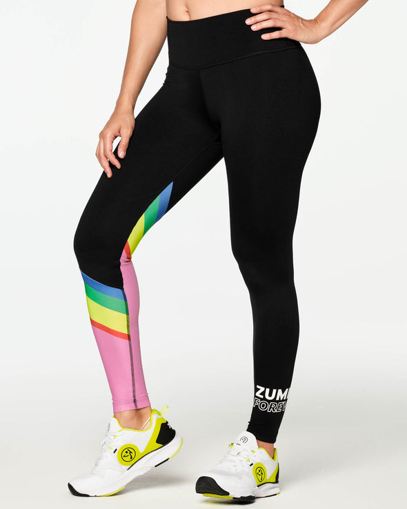 Zumba All Day High Waisted Ankle Leggings -  Bold Black Z1B000267