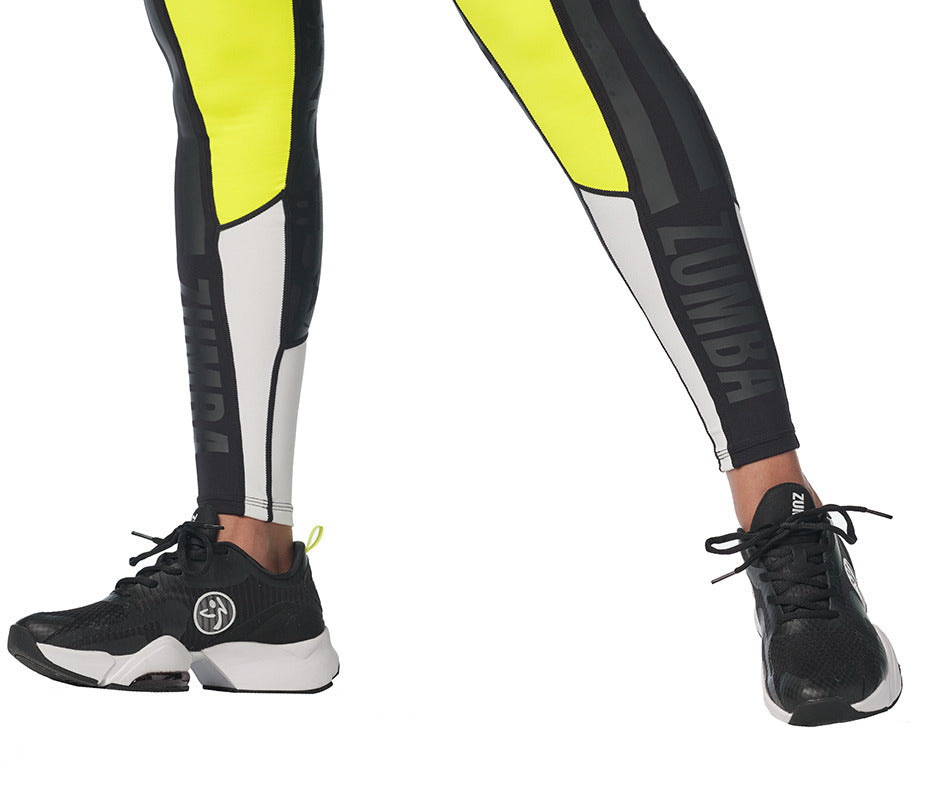 Zumba Color Blocked Ankle Leggings - Black Z1B01353