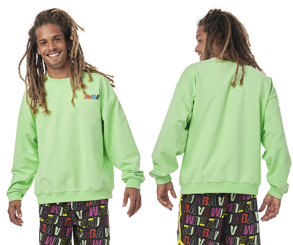 Step Into Happy Sweatshirt - Sea Me Green Z1T000067