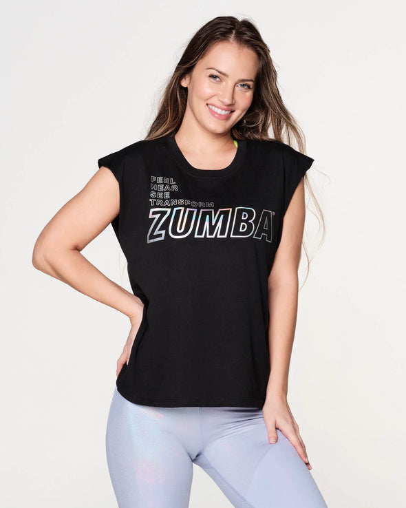 Zumba Electric Muscle Tank Top - Orchid / Black Z1T000095
