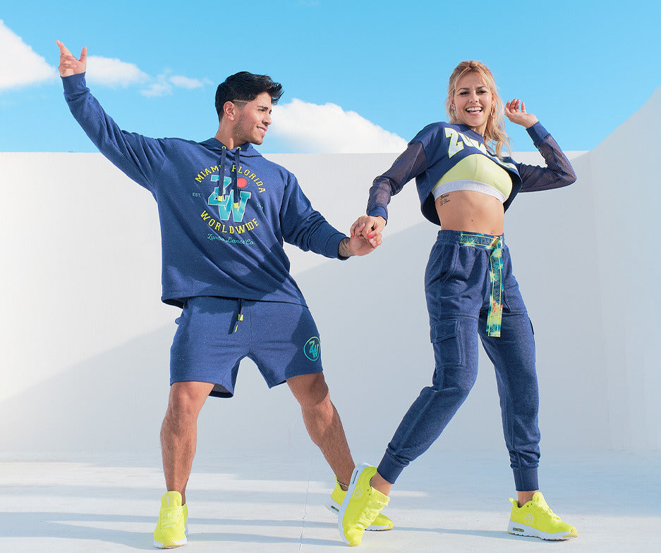 Zumba Dance Co. Long Sleeve Crop Top - Night Sky Z1T000125