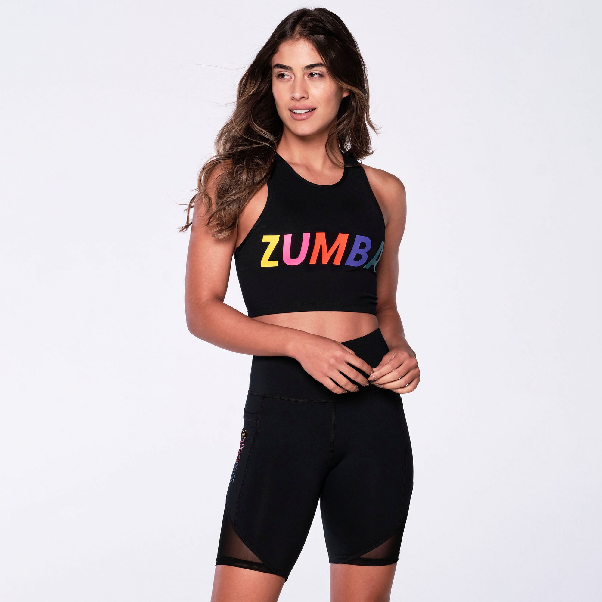 Zumba Dance Long Sleeve Crop Top - Bold Black Z1T000341 – Natysports