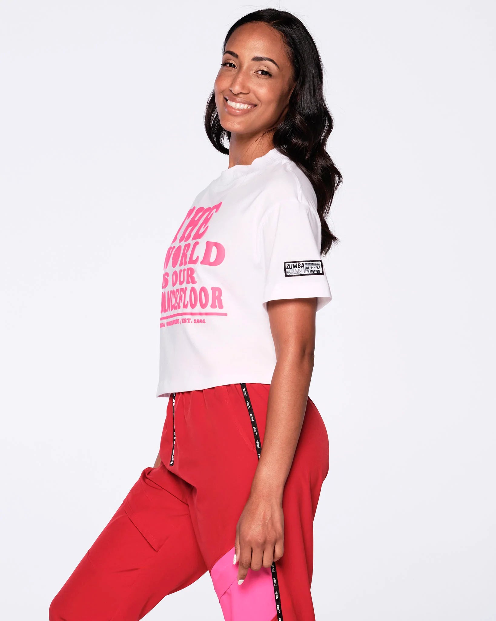 White dance top crop top
