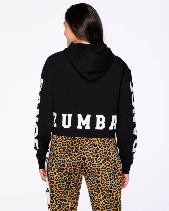 Zumba Dance Together Crop Sweatshirt - Bold Black Z1T000203