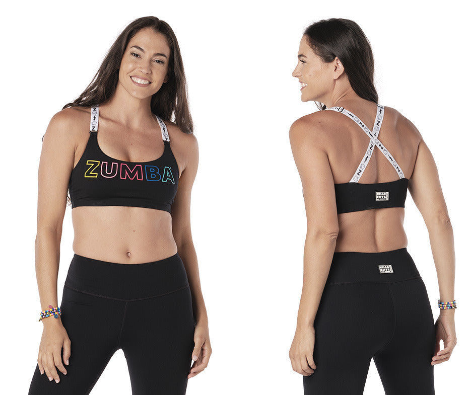 Zumba X Hello Kitty & Friends Scoop Bra - Bold Black Z1T000216