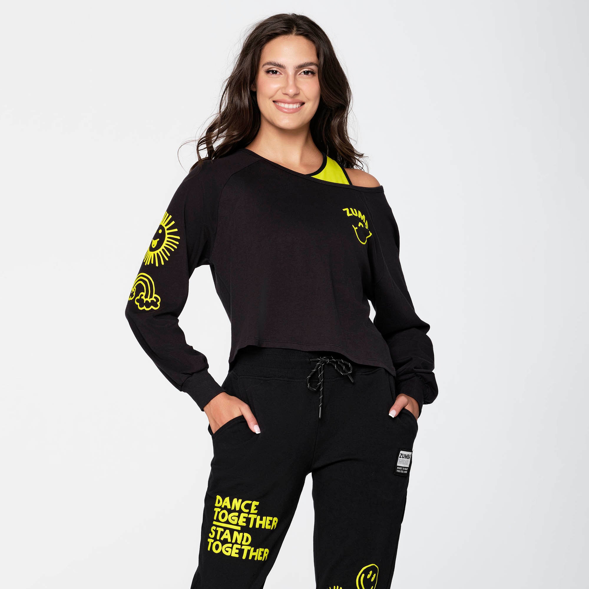 Zumba Dance Together Pullover Top - Black / Purple Z1T000245