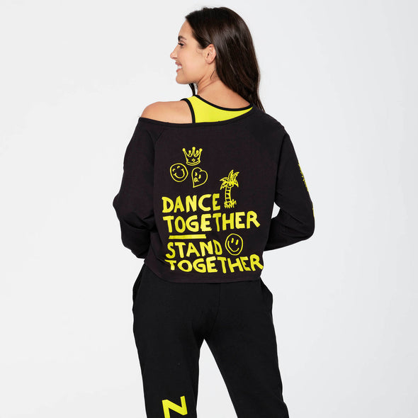 Zumba Dance Together Pullover Top - Black / Purple Z1T000245