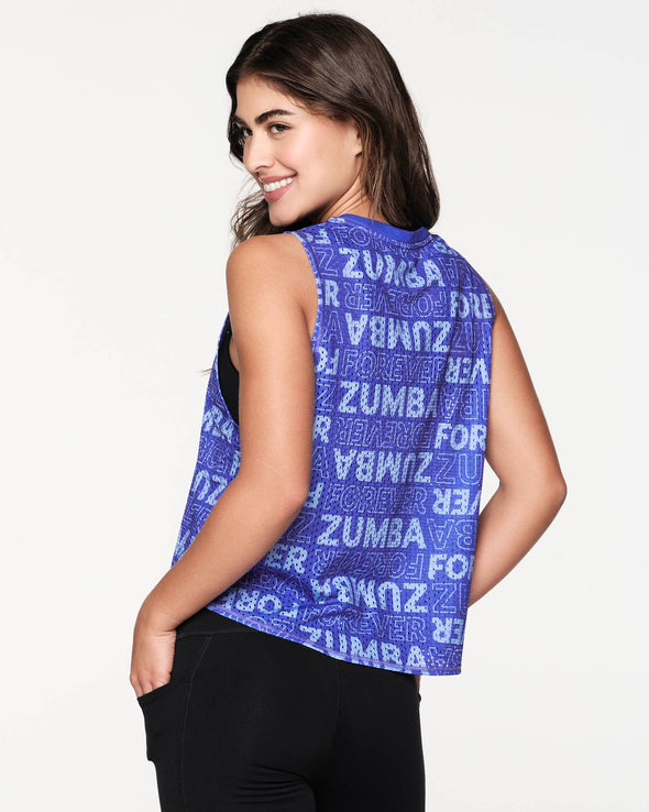 Zumba Forever Mesh Muscle Tank - Periwinkle Z1T000274