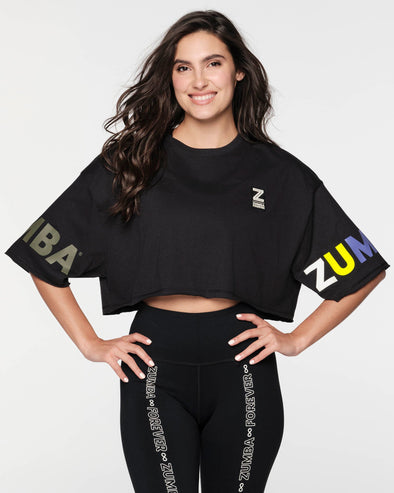 Zumba Forever Cropped Top - Bold Black Z1T000276