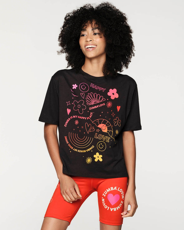 Zumba Lovin' Oversized Boxy Top - Bold Black Z1T000306