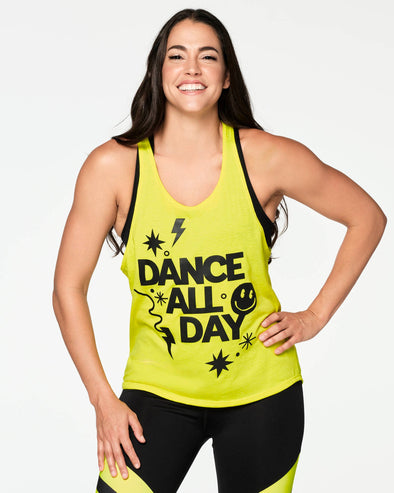 Zumba All Day Loose Tank - Caution Z1T000334