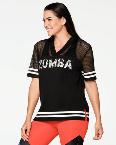 Zumba All Day V-Neck Top - Bold Black Z1T000339