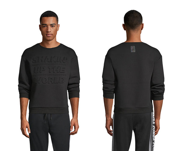 Zumba Shakin Up The World Sweatshirt - Bold Black Z1T02153 size XS