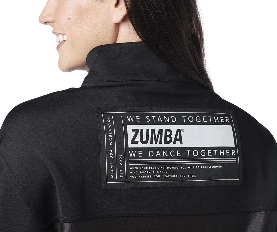 Zumba Shimmer Pullover Jacket - Bold Black Z1T02744