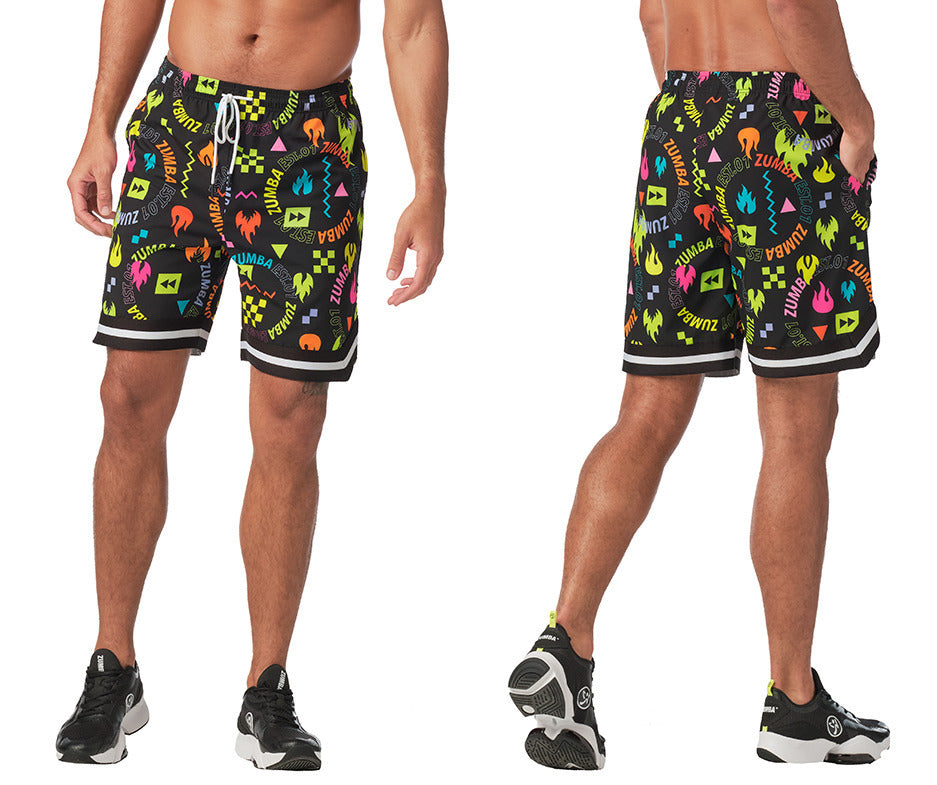 Zumba Printed Men's Shorts - Bold Black Z2B00301