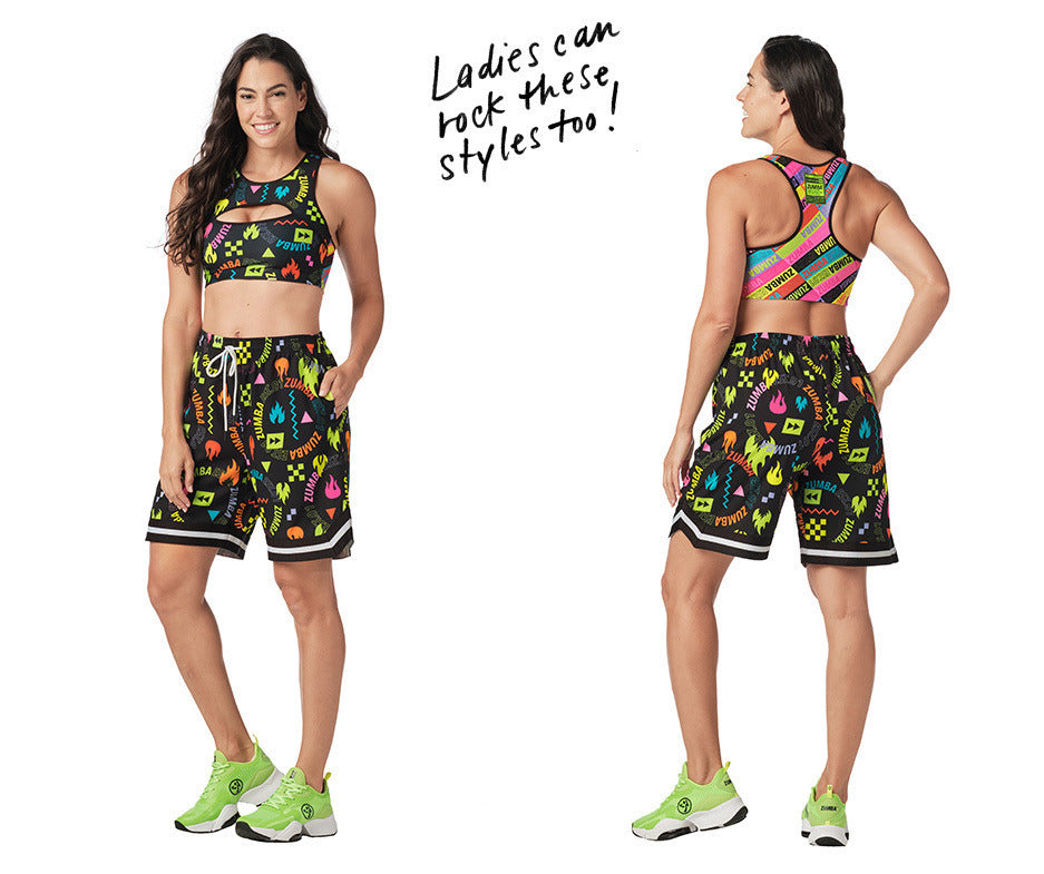 Zumba Printed Men's Shorts - Bold Black Z2B00301