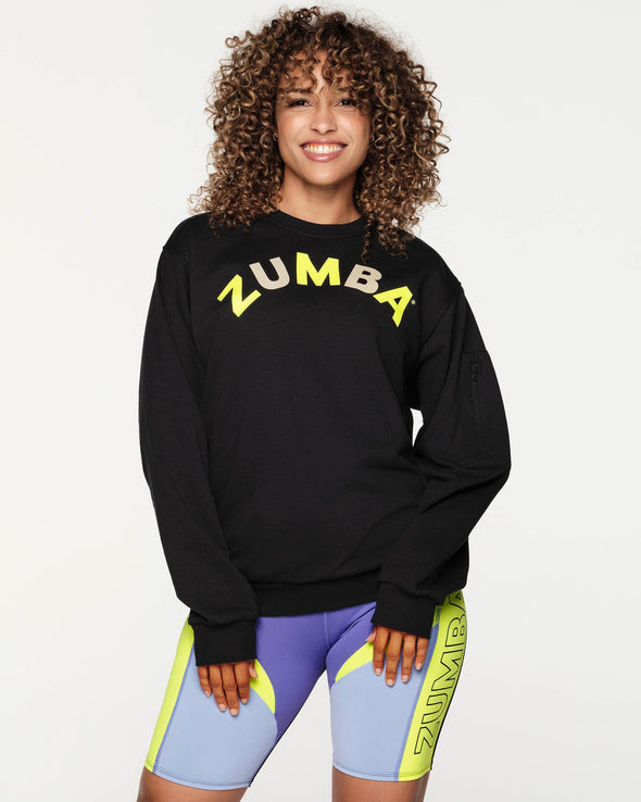 Zumba Miami Men's Pullover Sweatshirt - Bold Black Z2T000024