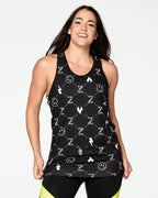 Zumba Fun And Happy Men's Tank  - Bold Black  Z2T000027
