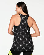 Zumba Fun And Happy Men's Tank  - Bold Black  Z2T000027